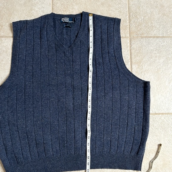 POLO by Ralph Lauren men’s XXL 100% lambs wool sweater vest - Picture 5 of 5